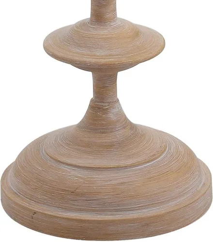 Vista 6 de JONATHAN Y Lámpara de pie de resina con acabado de madera marrón de 63.5 pulgadas, lámpara de pie de eje torneado tradicional para sala de estar