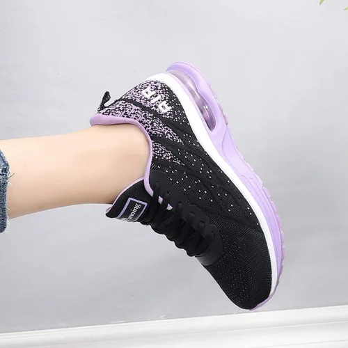 Vista 5 de GANNOU Air Athletic - Tenis para mujer, de moda, para el gimnasio, deportes, correr, trotar, tenis y acondicionamiento físico, tallas 5.5-11