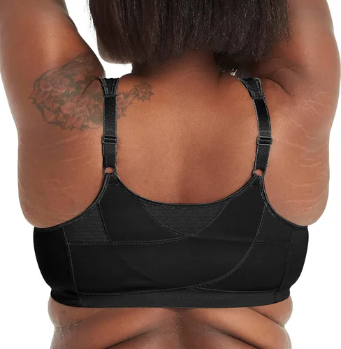 Vista 3 de PLAYTEX Brasier inalámbrico para mujer, sujetadores de talla grande de 18 horas disponibles, cierre frontal, soporte extra para la espalda, E525