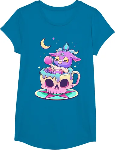 Vista 84 de Kawaii Pastel Goth Cute espeluznante Pentáculo Baphomet - Camiseta de cabra, Negro