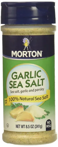 Vista 4 de Morton s Sal marina y ajo, 8.5 oz