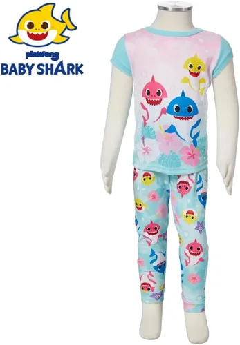 Vista 2 de Nickelodeon Conjunto de pijama de tiburón bebé, ropa de dormir de 2 piezas para niños pequeños y niños pequeños, 2T - 4T, Multi