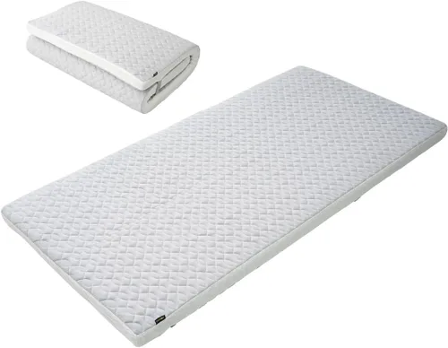 Vista 11 de EMOOR Colchón de futón japonés de triple pliegue Machi con protector de colchón S-Twin gris, fuelle plegable, almacenable, lavable, para dormir