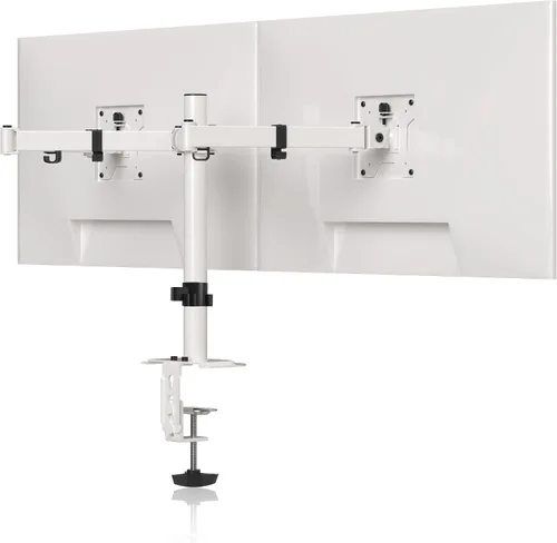 Vista 9 de Pholiten Soporte para Monitor Individual, Brazo de Monitor Ajustable de Servicio Pesado Montaje de Escritorio para 13-27 pulgadas, Inclinación, Negro