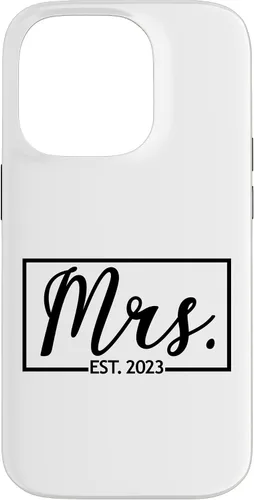 Vista 17 de iPhone 16 Mrs. Est. 2023 Casado luna de miel esposa señor a juego caso de boda
