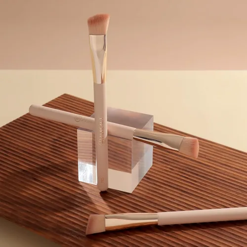 Vista 7 de Albeaut Brocha Correctora en Ángulo para Debajo de los Ojos para Corrector Líquido Crema en Polvo Iluminador Triangular Pequeña Contorno de Nariz