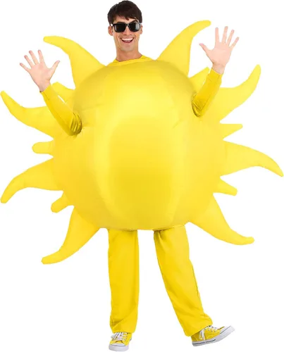Vista 2 de Disfraz inflable de sol para adultos, estándar, Amarillo