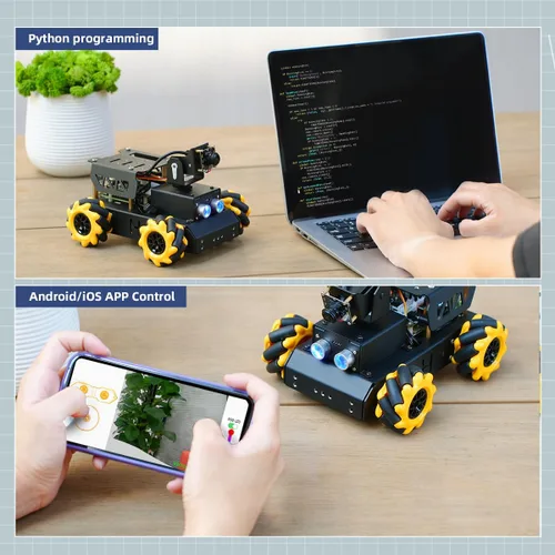Vista 6 de Coche Robot TurboPi para RaspberryPi Gran Modelo AI Modelo de Visión y Voz de Interpretación de Escenas con Evitación de Obstáculos Kit Robótico