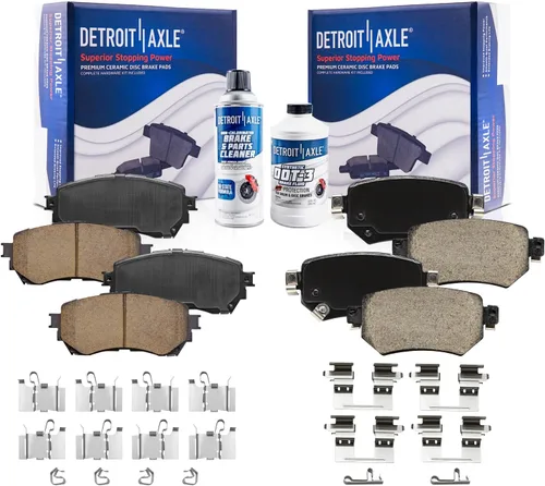 Vista 40 de Detroit Axle - Pastillas de Freno Traseras de Cerámica Izquierda Reemplazo de Pinza para Silverado Sierra Suburban 1500 Tahoe Yukon Escalade ESV EXT