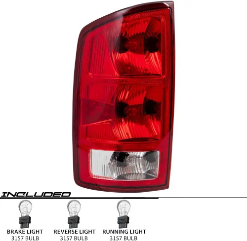 Vista 2 de EPIC LIGHTING Par de luces traseras halógenas estilo OE con bombillas y tablero de repuesto para DGE 02-06 RAM 1500 2500 03-06 RAM 3500