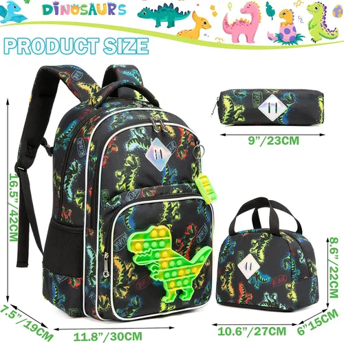 Vista 2 de Mochila para niñas de primaria preescolar para niños de la lonchera para la escuela