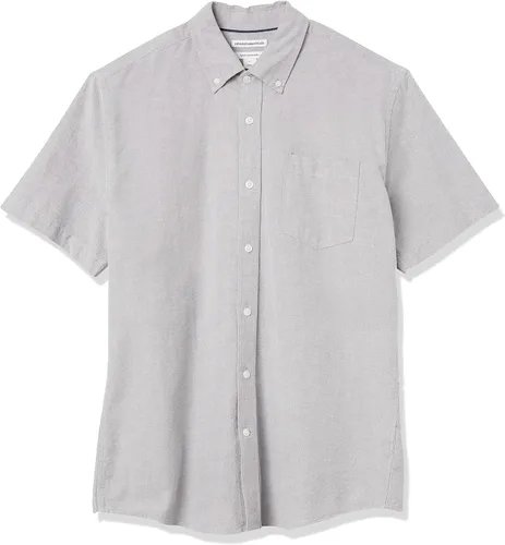 Vista 6 de Camisa Tienda Essentials oxford ajuste regular de manga corta con bolsillo para hombre