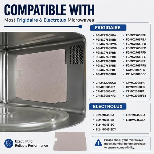 Vista 6 de 5304462314 Reemplazo de cubierta de mica para guía de ondas de microondas compatible con microondas Frigidaire Electrolux, pieza de reparación