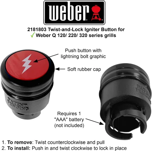 Vista 2 de Weber 2181803 Botón de encendido Weber Q