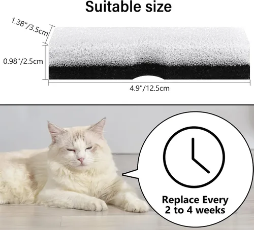Vista 3 de Filtro de fuente de agua para gatos compatible con 3L WF020 Fuente blanca para mascotas para gatos y perros Dispensador de agua