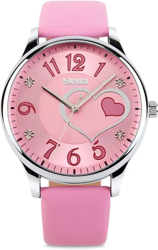 Vista 8 de IJAHWRS Reloj analógico para mujer, reloj de pulsera de cuarzo para mujer, correa de cuero, cara grande, divertido y lindo reloj