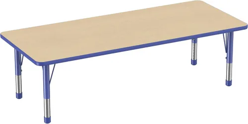 Vista 74 de FDP - Mesa rectangular para actividades escolares y aulas (24 x 36 pulgadas), patas gruesas para niños pequeños, altura ajustable de 15 a 24
