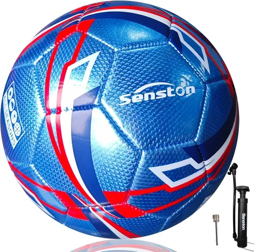 Vista 11 de Senston Balón de fútbol talla 3 y talla 4 y talla 5 para niños y adultos, balón de fútbol oficial para partidos y entrenamiento con bomba