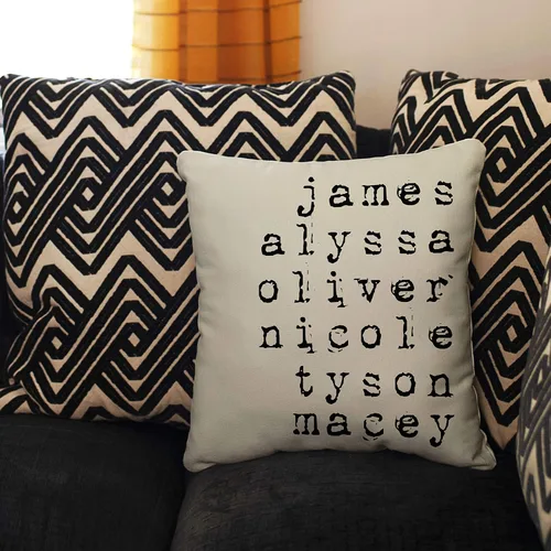 Vista 6 de Fundas de almohada personalizadas para el día de la madre, funda personalizada con nombres