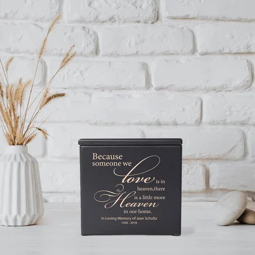 Vista 4 de LifeSong Milestones Urnas para cenizas masculinas y femeninas Urnas de cremación personalizadas para cenizas humanas, pequeña caja decorativa
