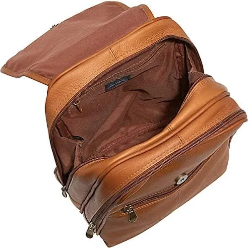 Vista 2 de Le Donne - Mochila organizadora de piel para mujer (12.5" x 11"), Bronceado), 351-TAN
