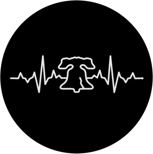 Vista 3 de Philadelphia PA Liberty Bell EKG - PopSockets PopGrip intercambiables para ventilador de Philly City