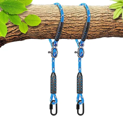 Vista 20 de SELEWARE Kit Colgante de Correas y Cuerdas para Hamaca Columpio de Árbol, Cuerda Ajustable Rápida y Fácil de Colgar Hamaca Silla Columpio