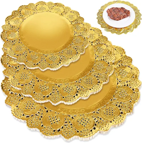 Vista 8 de HAKSEN Doilies de papel, 36 manteles individuales de papel de encaje de Blanco