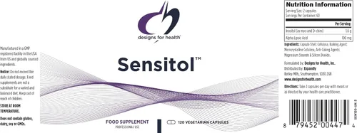 Vista 5 de Designs for Health Inositol + ALA Cápsulas - Sensitol Myo-inositol (MI) + D-Chiro Inositol (DCI) con ácido alfa lipoico - Suplemento vegano, sin OMG