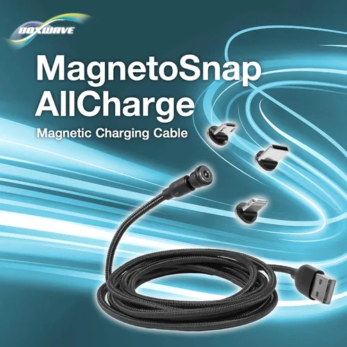 Vista 8 de BoxWave Cable compatible con Samsung Galaxy S22 Ultra 5G - MagnetoSnap AllCharge, cable de carga magnético USB tipo C Micro USB para Samsung Galaxy
