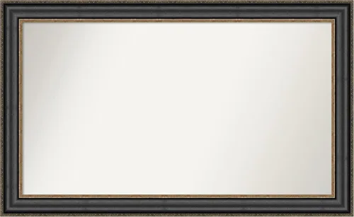 Vista 549 de Amanti Art Espejo personalizado, espejo de baño negro puente, espejo de pared o espejo de tocador de baño sobre el fregadero (26 x 26 pulgadas)