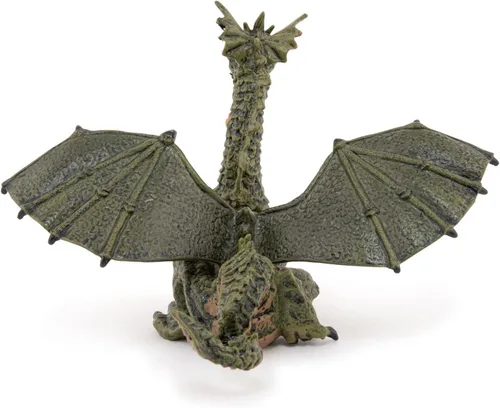 Vista 7 de Papo Figura de dragón con llama, colección del mundo encantado, niños a partir de 3 años