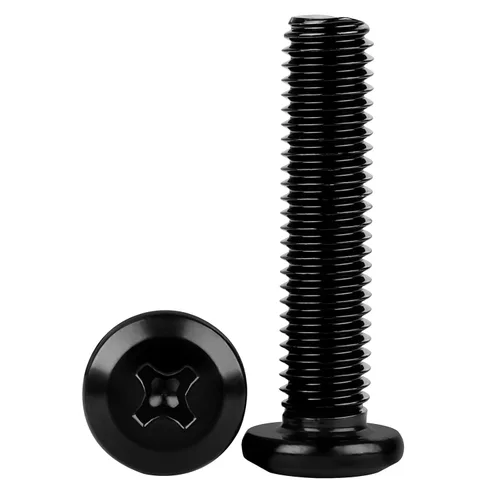 Vista 7 de M4-0.7 x 8 mm Tornillos de cabeza plana para muebles, pernos de acero inoxidable 304 con acabado negro, rosca completa, 50 piezas