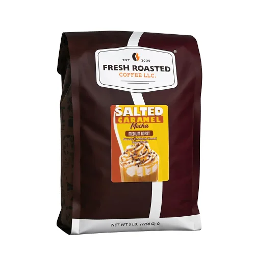 Vista 14 de Fresh Roasted Coffee, Amaretto - Café saborizado, 12 onzas, tostado medio, Kosher, grano entero