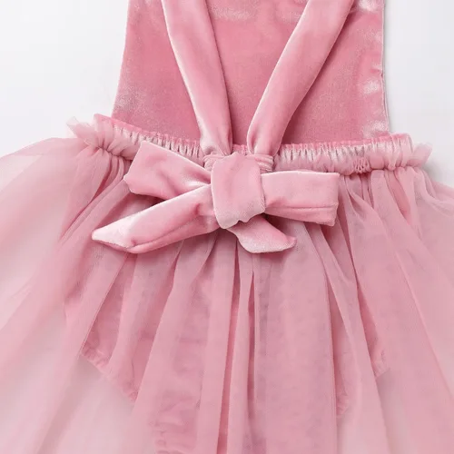 Vista 24 de Traje de bebé niña primer cumpleaños traje de encaje tul mameluco princesa tutú vestido de un año cumpleaños pastel Smash fotografía ropa
