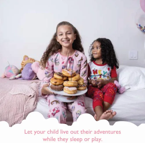 Vista 2 de Disney Conjunto de pijama de 3 piezas para niña, suave y lindo para niñas