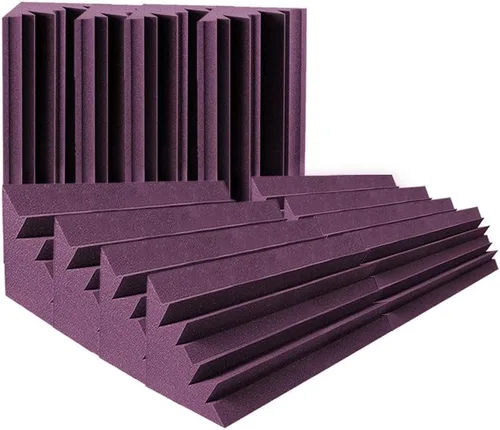 Vista 12 de 4 piezas de espuma de aislamiento acústico acústico de trampa de bajo largo negro 4.7 "x 4.7" x 18.8" AP1138 Trampa de bajo largo negro Ap1138