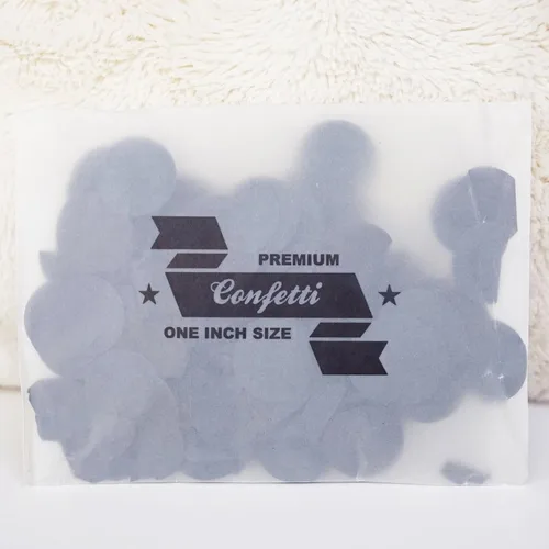 Vista 3 de Confeti de papel para fiestas premium de 1 pulgada, 1.7 oz, Negro, 1