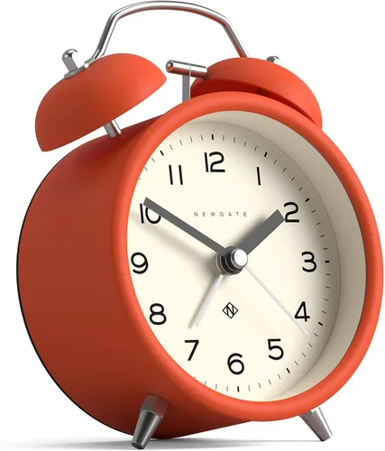 Vista 12 de NEWGATE® Charlie Bell Echo - Reloj despertador Versión moderna del reloj clásico de campana doble Amarillo Números fáciles de leer Ideal