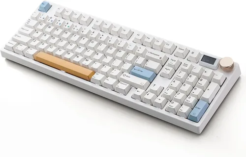 Vista 8 de NJ98 Teclado mecánico inalámbrico personalizado con perilla de pantalla 96% teclado RGB intercambiable en caliente Mac Windows