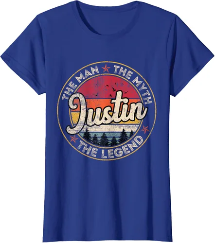 Vista 11 de Justin The Man The Myth The Legend - Camiseta personalizada con nombre, Negro
