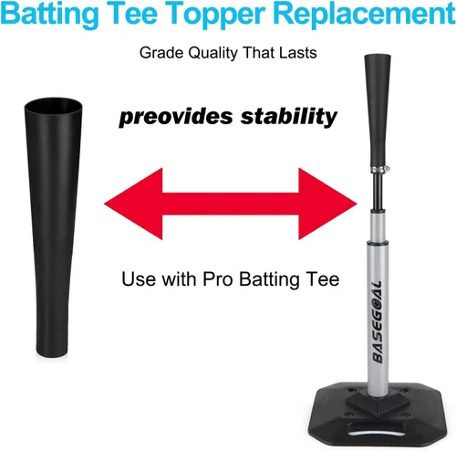 Vista 3 de BaseGoal Baseball & Softball Batting Tee,Portable Hitting Tee,with Heavy Duty Base,Rolled Flexible Rubber Top,Adjustable Height for Kids or Adults