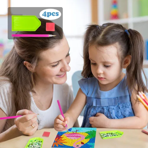 Vista 2 de Labeol Kits de arte de diamantes para niños, manualidades para niñas de 6 a 8 a 10 a 12 años, fáciles de hacer tú mismo, creativas calcomanías