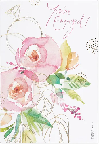 Vista 4 de American Greetings Tarjeta de compromiso - Diseñada por Kathy Davis (dulce y especial)