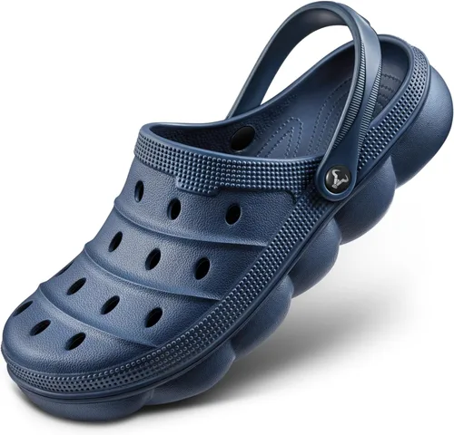 Vista 9 de KEMISANT Zuecos para Mujeres, Cómodas Sandalias Mules Pantuflas Zapatos de Enfermera y Jardín Unisex para Hombres Soporte Acolchado