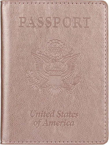 Vista 13 de TIGARI Portapasaporte para Viaje Mujeres Hombres, Funda de Pasaporte de Cuero PU, Estuche Protector Impermeable, Organizador de Documentos A-Negro