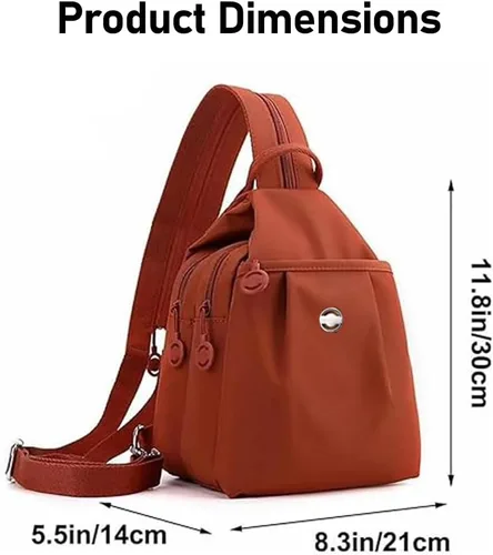 Vista 7 de Bolsa de viaje antirrobo premium 3 en 1 2025, bolsa de viaje impermeable de 2 vías, bolsa de hombro convertible Oxford, Negro, Mediana