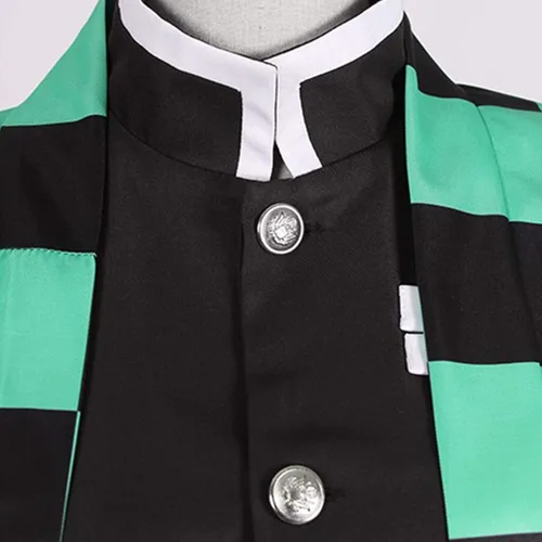 Vista 3 de Demon Slayer - Conjunto de cosplay de anime para cosplay disfraz de kimono para adultos niños y pelucas una variedad de estilos para elegir