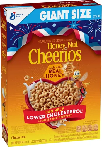 Vista 15 de Cereales para desayuno con avena Cheerios Honey Nut, sin gluten. 10.8 onzas