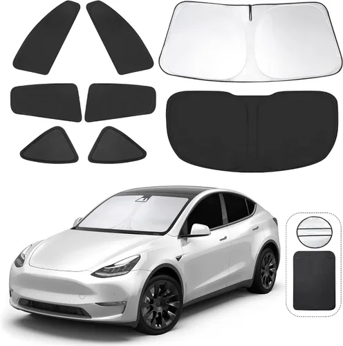 Vista 71 de TINGLU Persianas de ventana para Honda CR-V 2023-2026, accesorios para ventanas laterales de automóvil, parabrisas triangular, parasol para rayos UV
